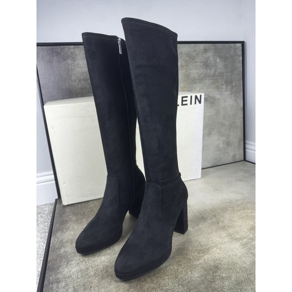 Anne Klein AKJourney Black Suede Knee Boots 9.5M JOUR02F9 NIB